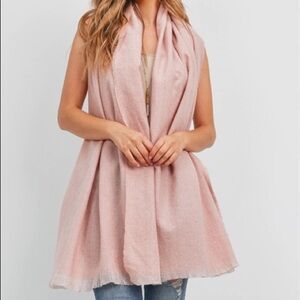 J. ELISE BOUTIQUE NEW TRENDY SOFT BLUSH BRUSHED BLANKET SCARF POLYESTER